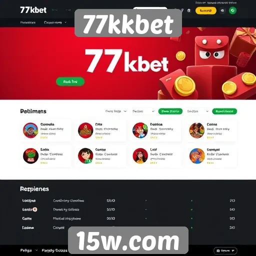 Interface e usabilidade do site 77kkbet